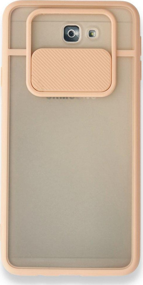 Samsung Galaxy J7 Prime Kılıf Palm Buzlu Kamera Sürgülü Silikon - Pembe
