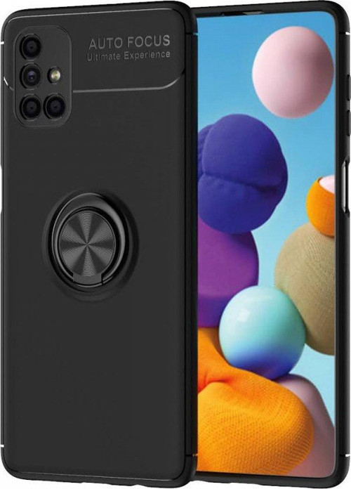 Samsung Galaxy M51 Kılıf Range Yüzüklü Silikon - Siyah