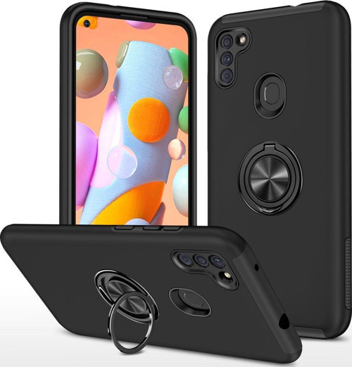 Samsung Galaxy M11 Kılıf Elit Yüzüklü Kapak