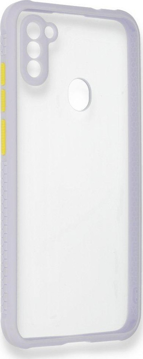 Samsung Galaxy M11 Kılıf Miami Şeffaf Silikon - Lila