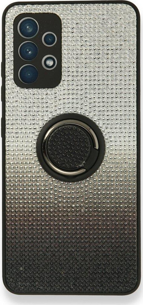 Samsung Galaxy A72 Kılıf Daytona Yüzüklü Taşlı Silikon