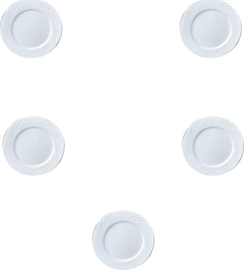 Kullan At Parti Davet Sunum Servis Plastik Sert Mika Tabak - 26 Cm. - Beyaz - 6 Adetlik 5 Paket
