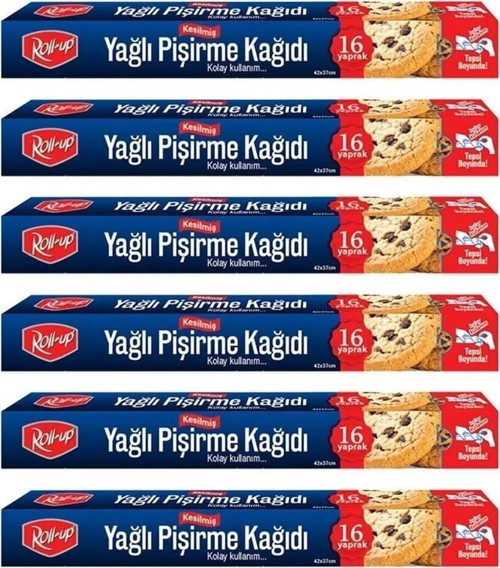 Yağlı Fırın Tepsi Pişirme Kızartma Kağıdı - 37x42 Cm. - 16 Yaprak - 5 Kutu