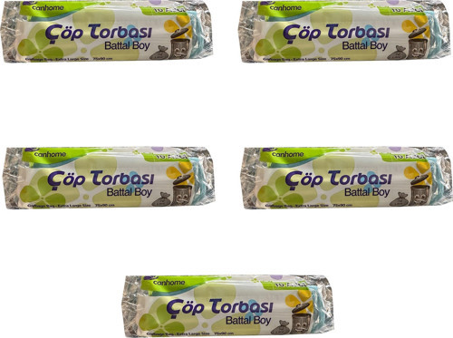 Mavi Büyük Boy Battal 75x90 Cm. 30 Litre Çöp Torbası Poşeti - 10 Adetlik 5 Rulo