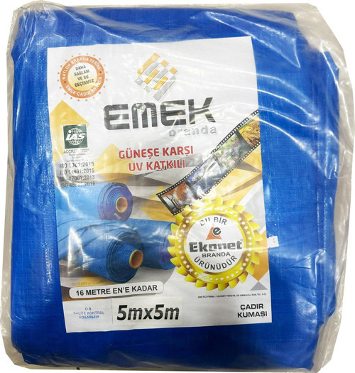 Çadır Kumaşı Branda Tente UV Güneşlik Gölgelik Koruma Yağmur Su Geçirmez - 5x5 Metre - 1 Paket
