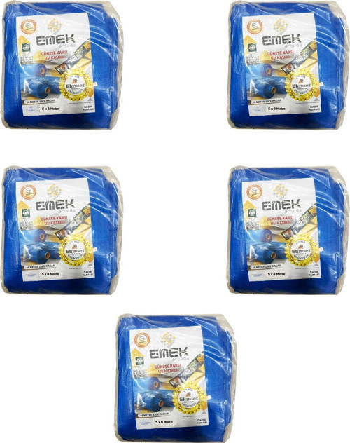 Çadır Kumaşı Branda Tente UV Güneşlik Gölgelik Koruma Yağmur Su Geçirmez - 5x8 Metre - 5 Paket