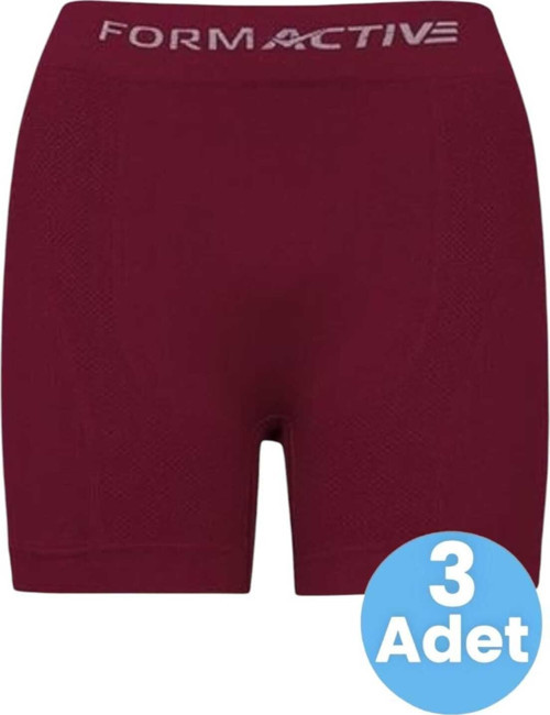 Erkek Dikişsiz/Seamless Nefes Alabilen Boxer 3 Adet Bordo L-XL