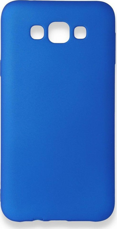 Samsung Galaxy E7 Kılıf Premium Rubber Silikon - Mavi