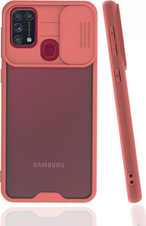 Samsung Galaxy M31 Kılıf Platin Kamera Koruma Silikon - Pembe