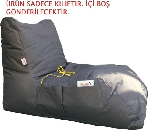 Daybed Armut Koltuk Kılıfı Gri ( Ürün Sadece Kılıftır. İçi Boş Gönderilecektir. )