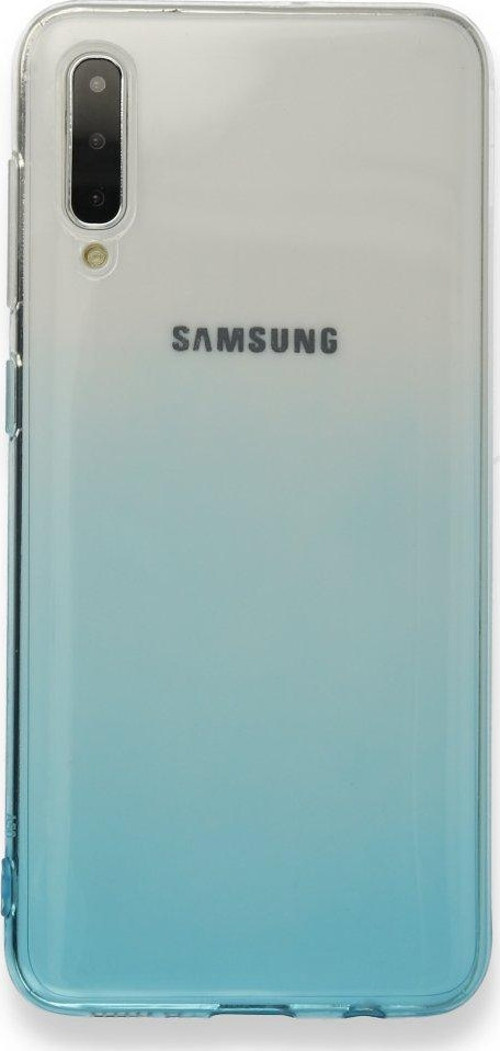 Samsung Galaxy A30S Kılıf Lüx Çift Renkli Silikon - Turkuaz
