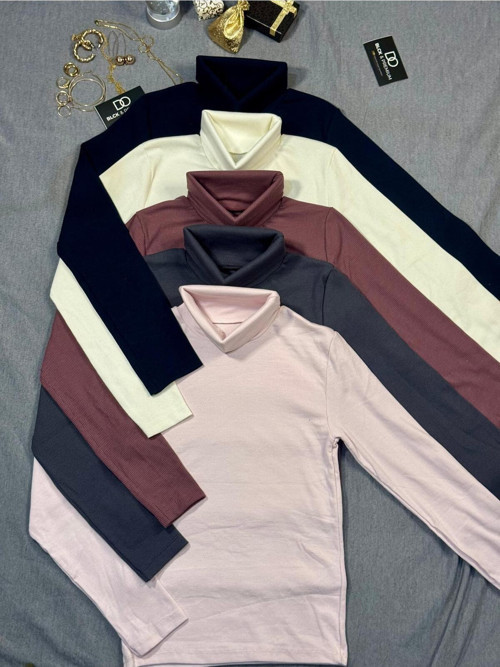 Pastel Huzur Lüx Renkler 5'Li Hazır Paket Boğazlı Body Kaşkorse Yumuşak Kumaş Laciver-Beyaz-Gri-Pemb