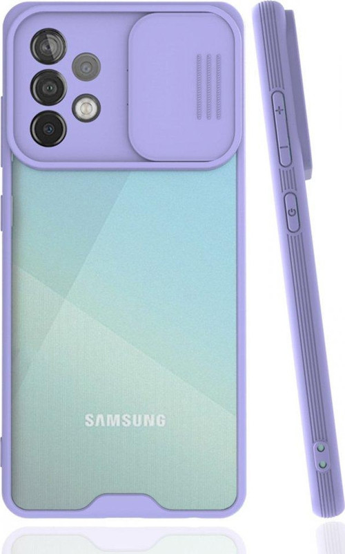 Samsung Galaxy A72 Kılıf Platin Kamera Koruma Silikon - Lila
