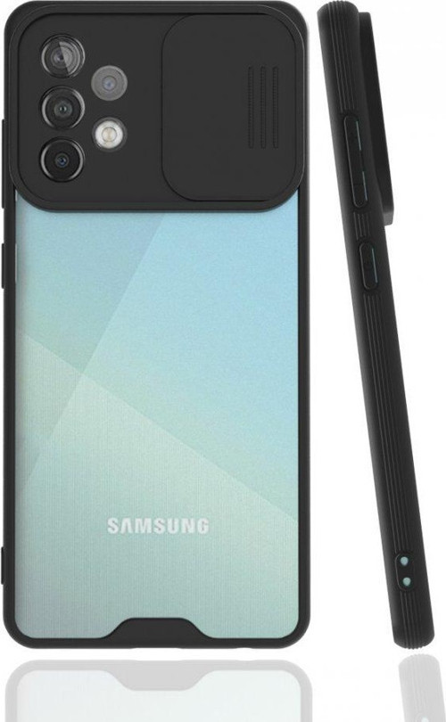 Samsung Galaxy A72 Kılıf Platin Kamera Koruma Silikon - Siyah