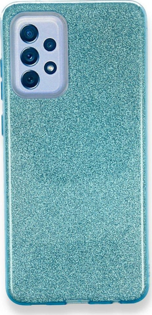 Samsung Galaxy A72 Kılıf Simli Katmanlı Silikon - Turkuaz