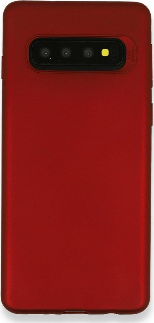 Samsung Galaxy S10 Plus Kılıf Premium Rubber Silikon - Bordo