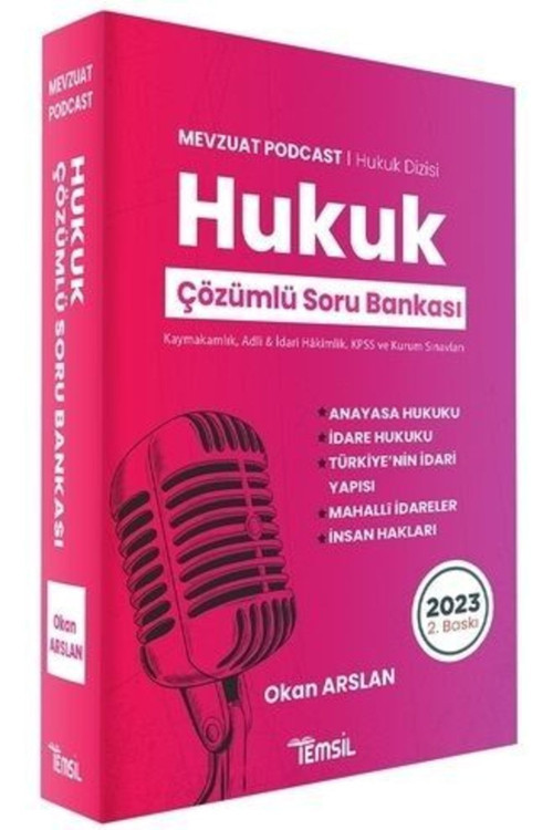 Temsil Yayınları 2023 Kaymakamlık Hakimlik Kpss A Grubu Hukuk Mevzuat Podcast Soru Bankası Çözümlü 2. Baskı -