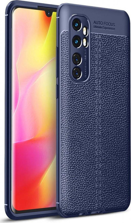 Xiaomi Mi Note 10 Lite Kılıf Focus Derili Silikon - Lacivert