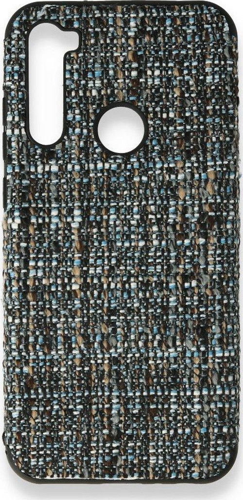 Xiaomi Redmi Note 8T Kılıf Ottoman Kumaş Silikon - Mavi