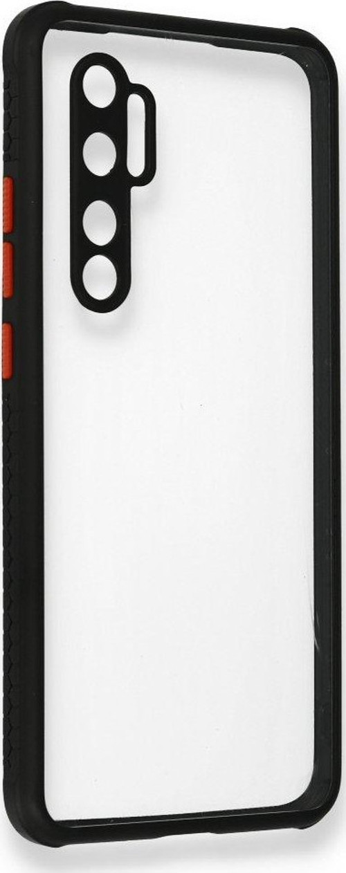 Xiaomi Mi Note 10 Lite Kılıf Miami Şeffaf Silikon - Siyah