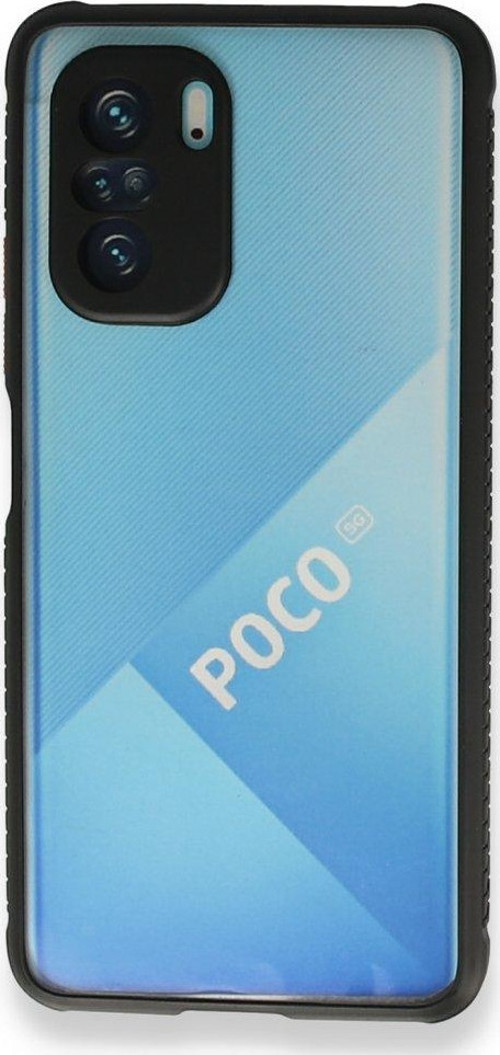 Xiaomi Redmi K40 Kılıf Miami Şeffaf Silikon - Siyah