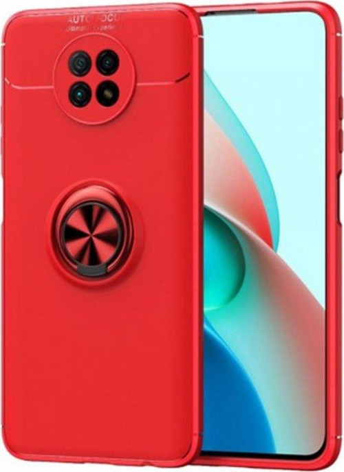 Xiaomi Redmi Note 9 5G Kılıf Range Yüzüklü Silikon - Kırmızı