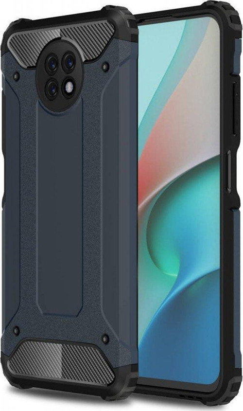 Xiaomi Redmi Note 9 5G Kılıf Tank Silikon Kapak - Lacivert