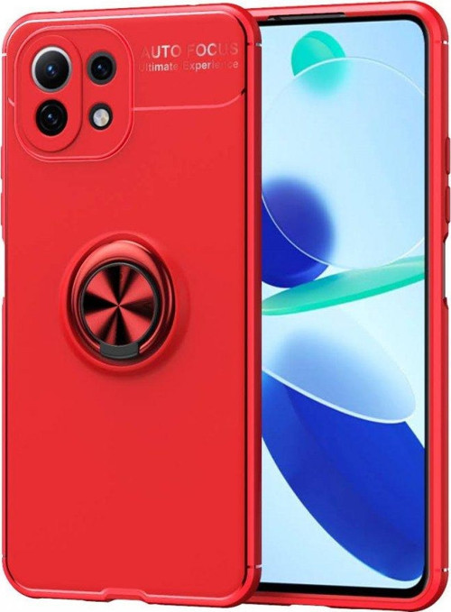 Xiaomi Mi 11 Lite Kılıf Range Yüzüklü Silikon - Kırmızı