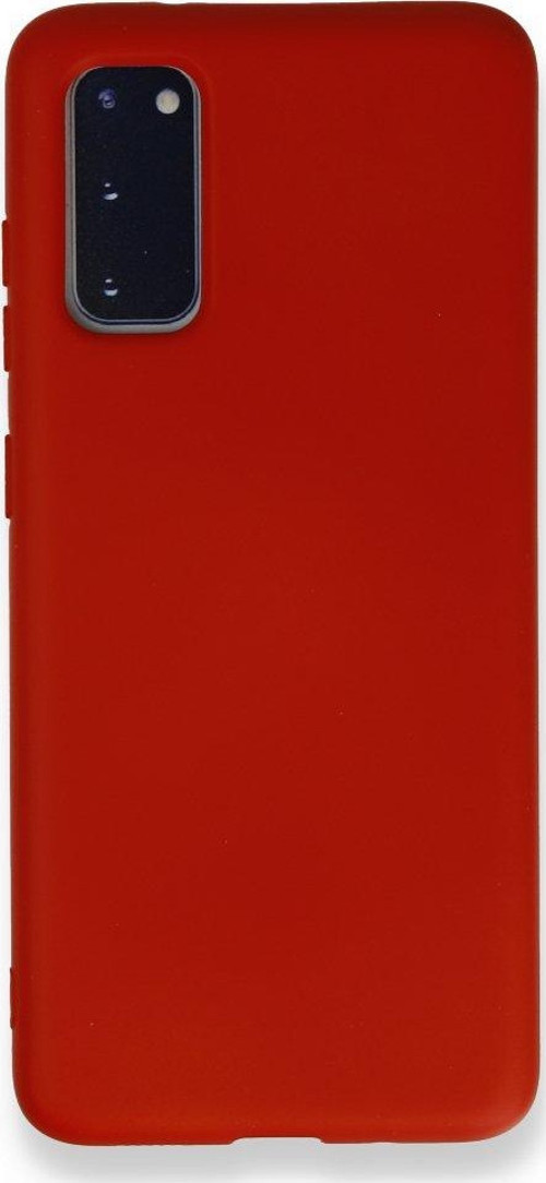Samsung Galaxy S20 Kılıf Nano İçi Kadife Silikon - Kırmızı