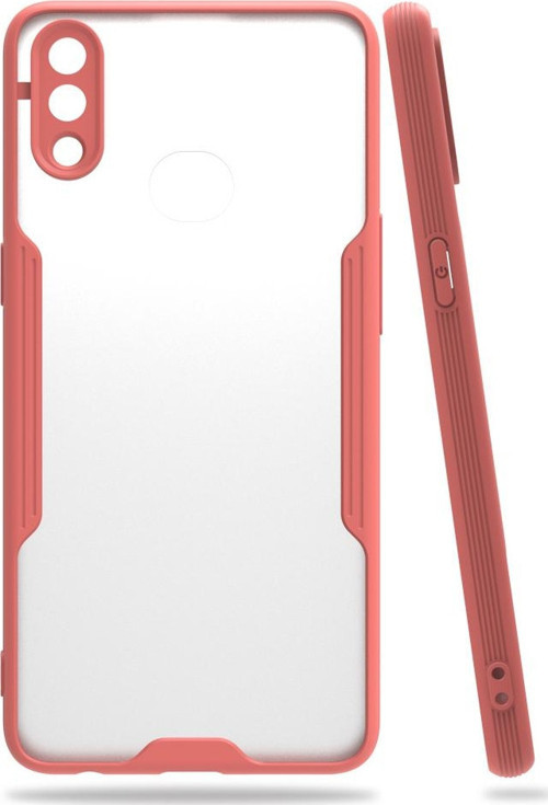 Samsung Galaxy A10S Kılıf Platin Silikon - Pembe