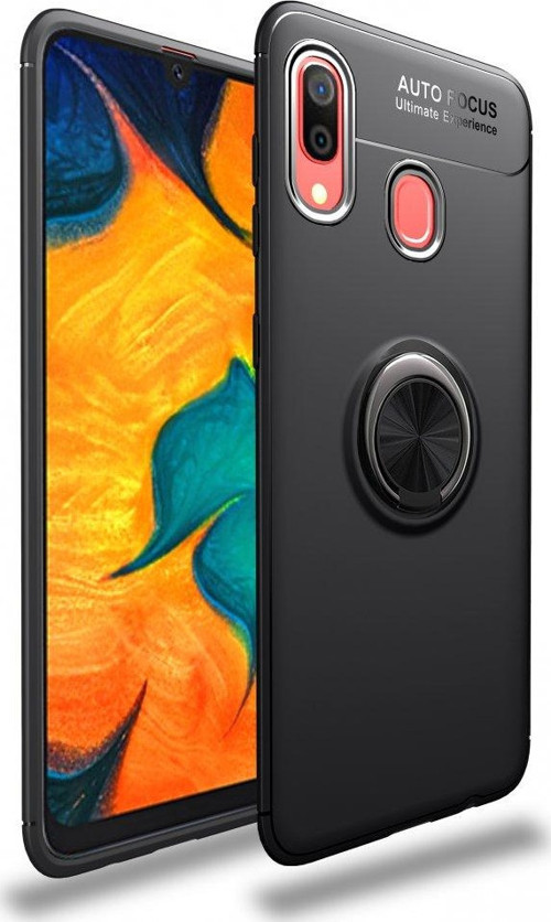 Samsung Galaxy A10S Kılıf Range Yüzüklü Silikon - Siyah