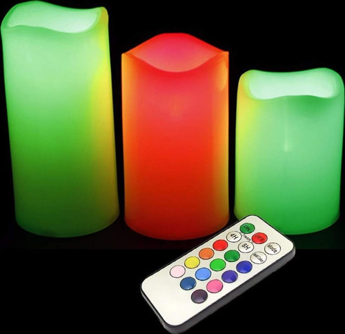 Parafin Kaplı Kumandalı Led Mum (3 Adet)