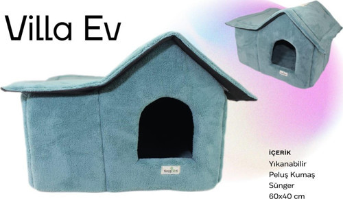 Peluş Villa Kedi Köpek Evi
