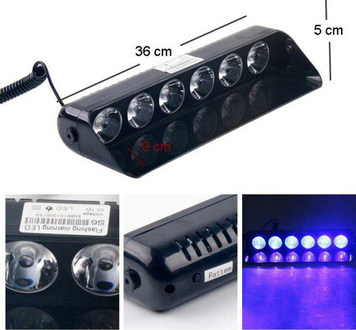 Space Cam İçi Çakar Lamba Uzaktan Kumandalı 27 Led 27W 12V Kırmızı-Beyaz-Mavi / Lapa521