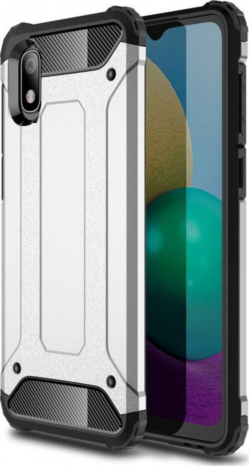 Samsung Galaxy A01 Core Kılıf Tank Silikon Kapak - Gümüş