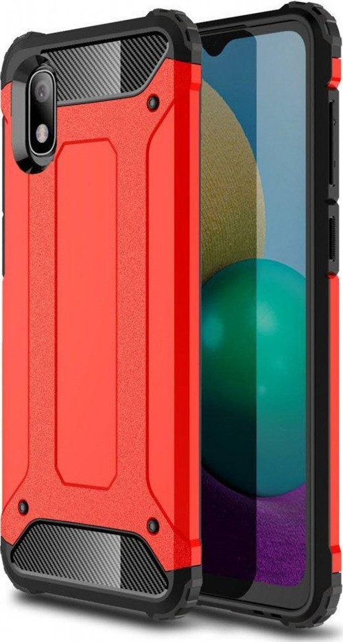 Samsung Galaxy A01 Core Kılıf Tank Silikon Kapak - Kırmızı