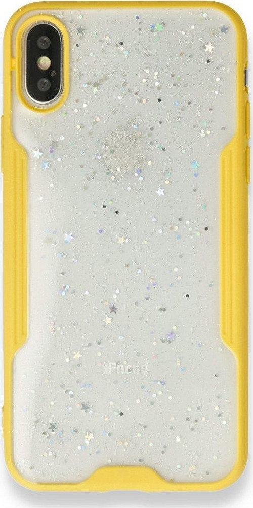 İphone X Kılıf Platin Simli Silikon