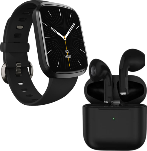 Pro 5 Siyah Bluetooth Kulaklık Smartwatch Siyah Akıllı Saat