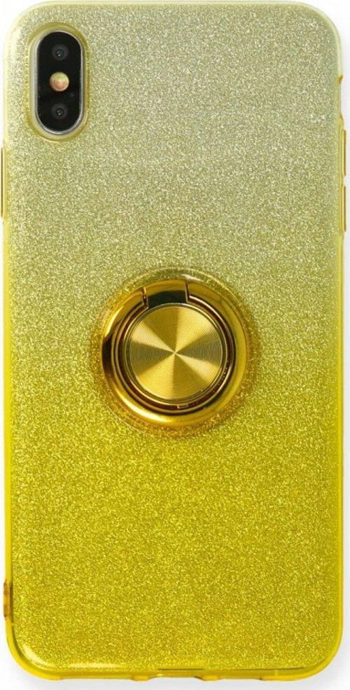 İphone X Kılıf Simli Yüzüklü Silikon