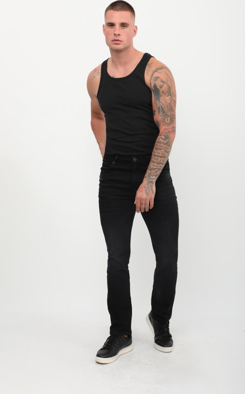 Erkek Regular Fit Jean Pantolon Siyah