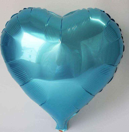 Kalp Balon Folyo Açık Mavi 45 Cm 18 İnç