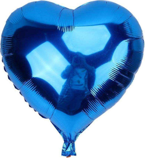Kalp Balon Folyo Mavi 45 Cm 18 İnç
