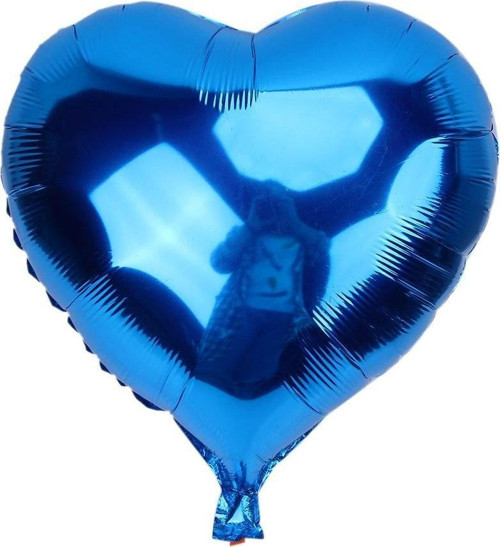 Kalp Balon Folyo Mavi 45 Cm 18 İnç
