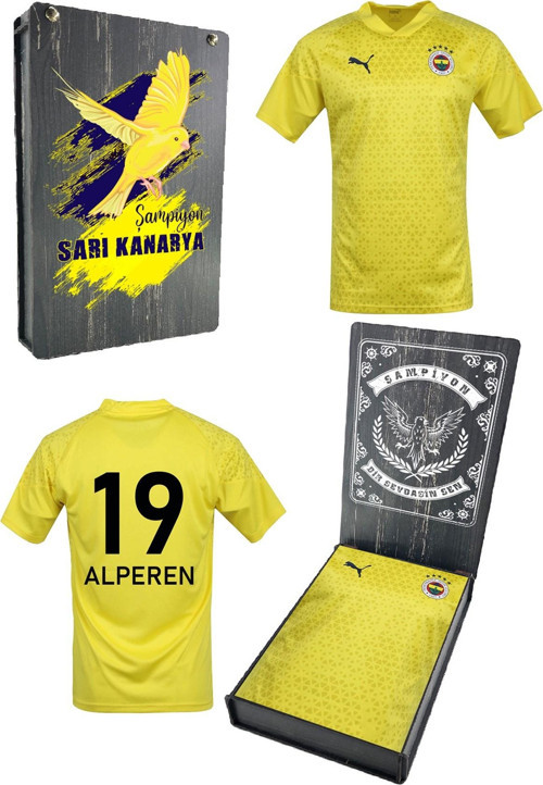 Orijinal A Takım Futbolcu Antrenman Kişiye Özel T-Shirt Ahşap Kutulu