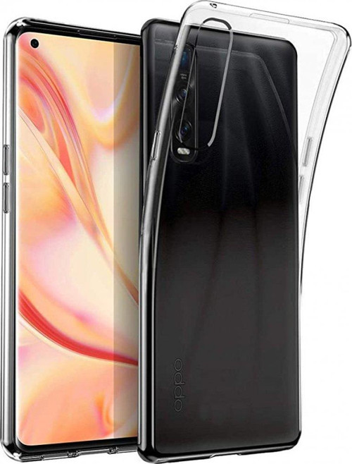 Oppo Find X2 Kılıf Lüx Şeffaf Silikon - Şeffaf