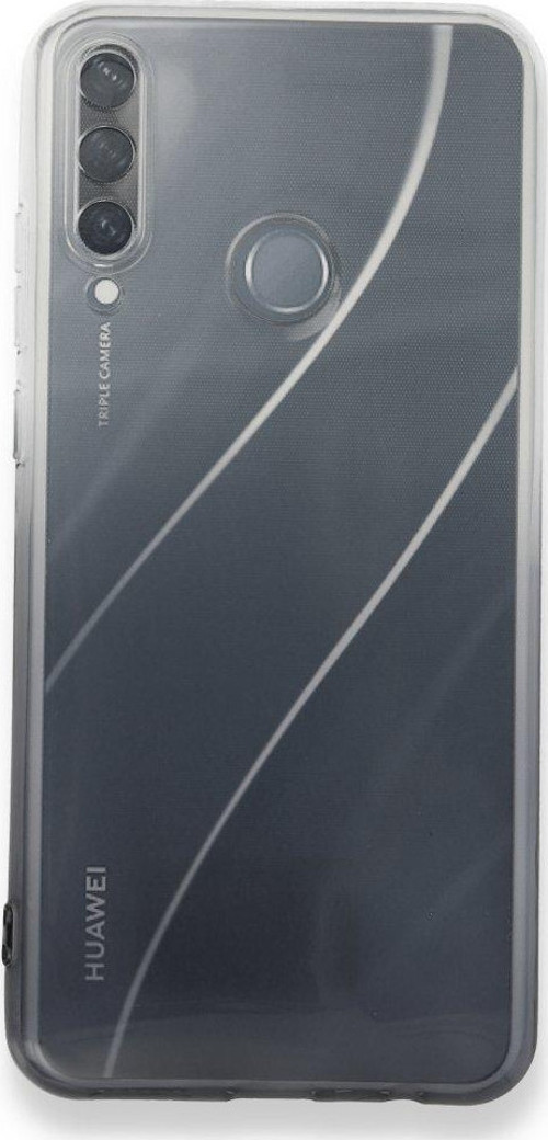 Huawei Y6P Kılıf Lüx Çift Renkli Silikon - Siyah