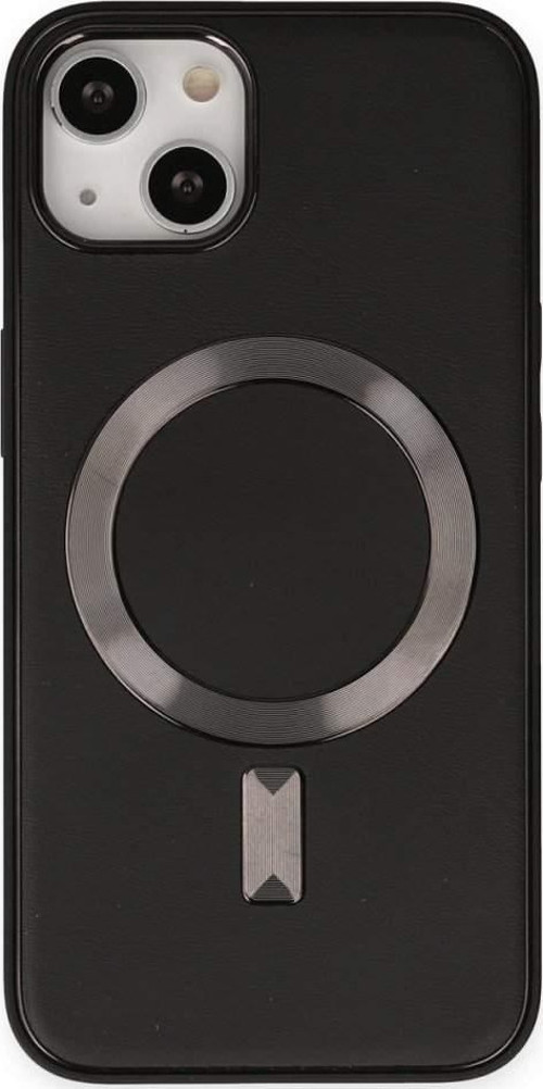 İphone 13 Kılıf Coco Deri Magneticsafe Silikon - Siyah