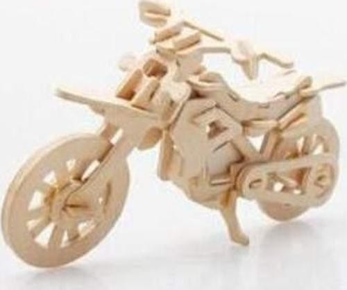 3D Ahşap Puzzle - Motosiklet