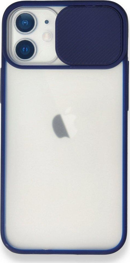 İphone 11 Kılıf Palm Buzlu Kamera Sürgülü Silikon - Lacivert