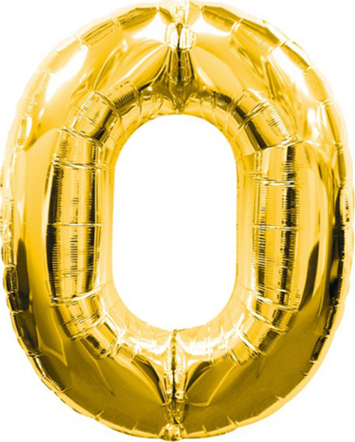 0 Rakamlı Folyo Balon Gold Renk 40 İnç